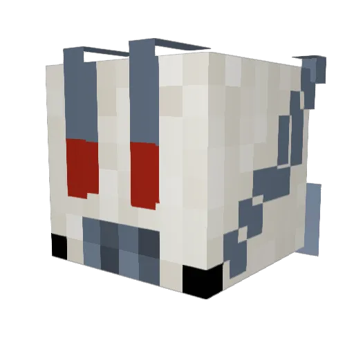 Saberfoil Minecraft avatar head, 3D render