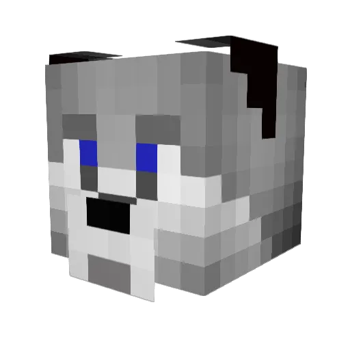 SabertoothSable Minecraft avatar head, 3D render