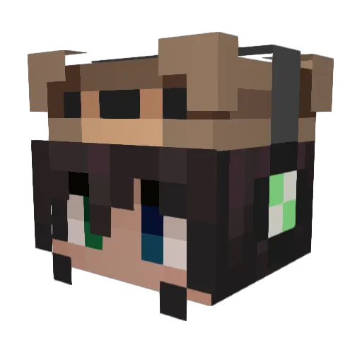 SaberuJades Minecraft avatar head, 3D render