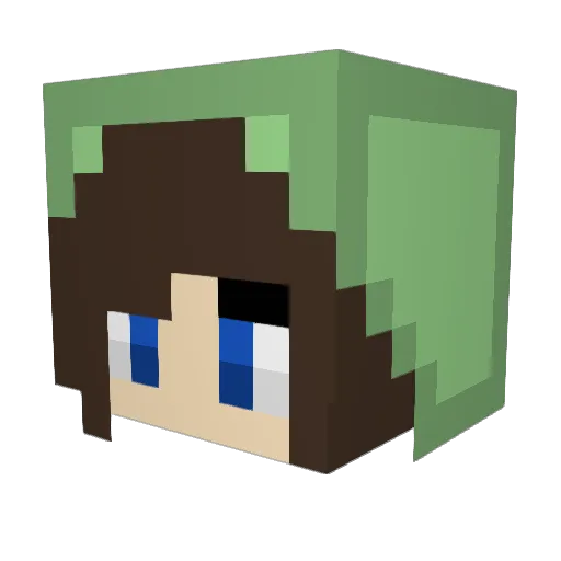 SabiSternchen Minecraft avatar head, 3D render