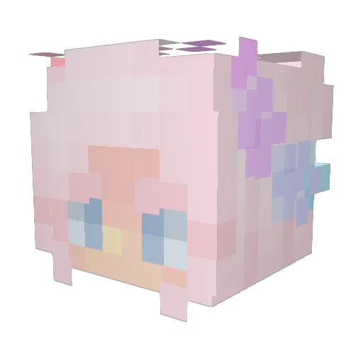 Sabina1212 Minecraft avatar head, 3D render