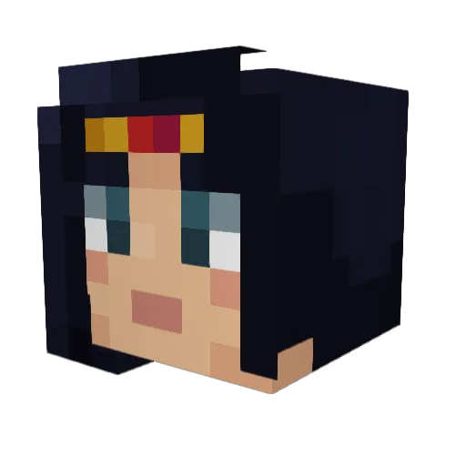 Sabine287 Minecraft avatar head, 3D render
