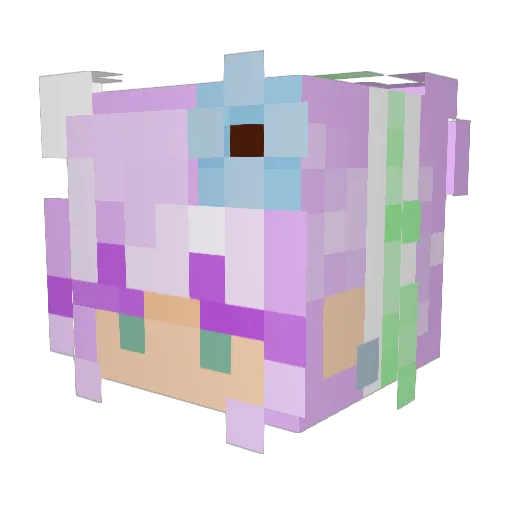 Sabined5 Minecraft avatar head, 3D render