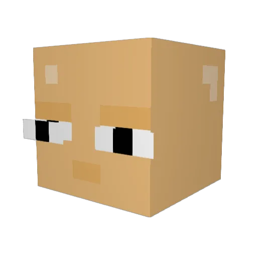 Sabitoru Minecraft avatar head, 3D render