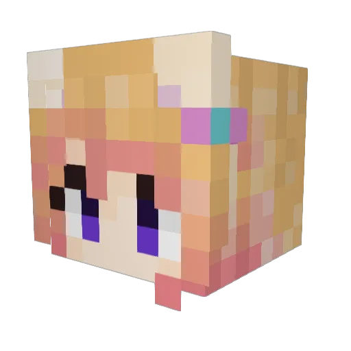 Sable7 Minecraft avatar head, 3D render