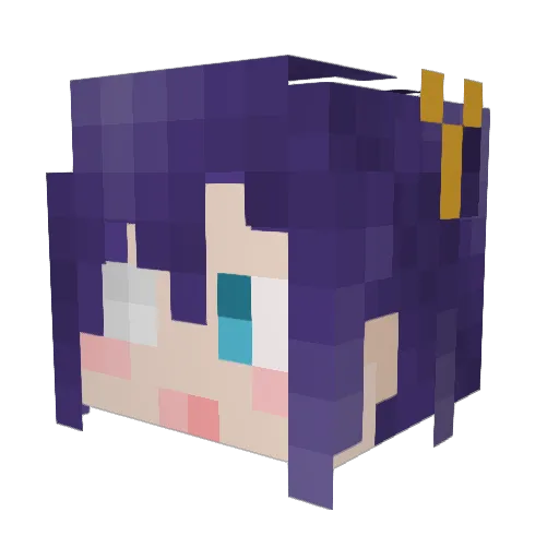 SablinMai Minecraft avatar head, 3D render