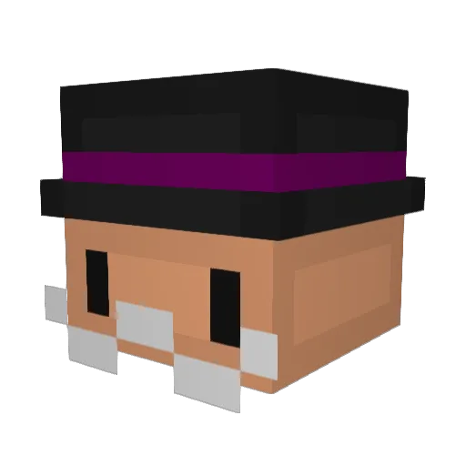 Saboun Minecraft avatar head, 3D render
