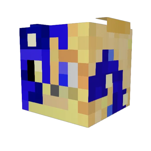 SabrGamer Minecraft avatar head, 3D render