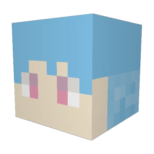 Sabrath Minecraft avatar head, 3D render