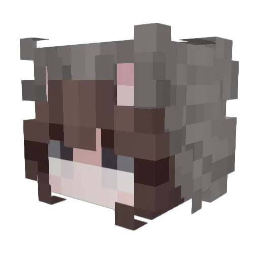 Sabreeena Minecraft avatar head, 3D render
