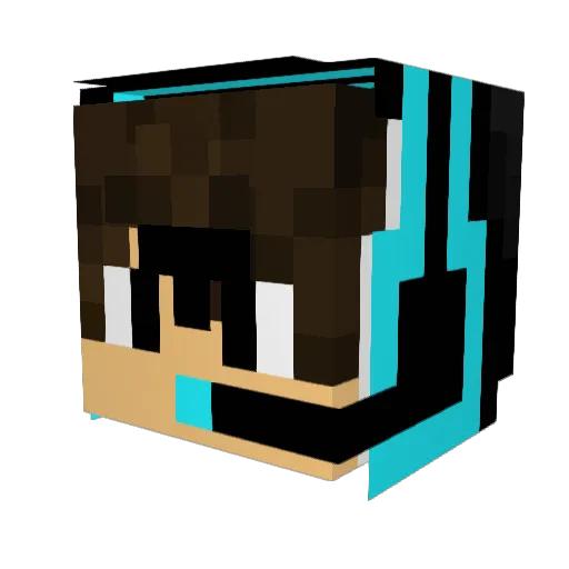 Sabretooth04 Minecraft avatar head, 3D render