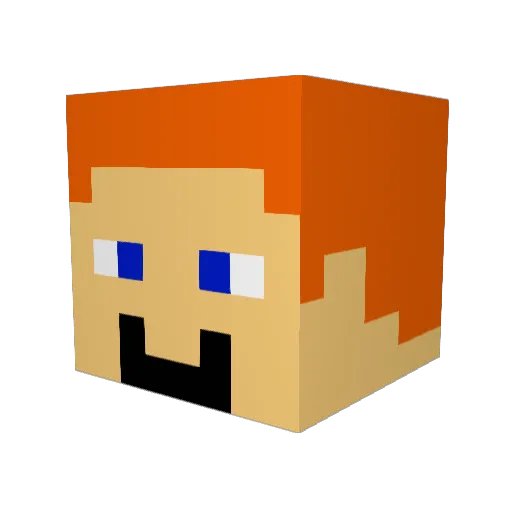 Sabrica Minecraft avatar head, 3D render