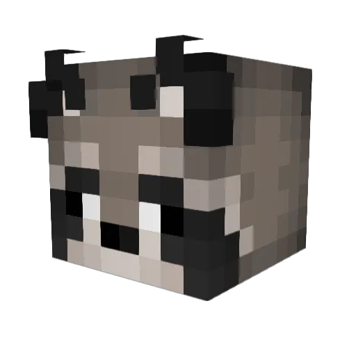 Sabriki Minecraft avatar head, 3D render