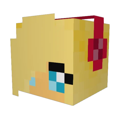 SabrinaKatrina Minecraft avatar head, 3D render