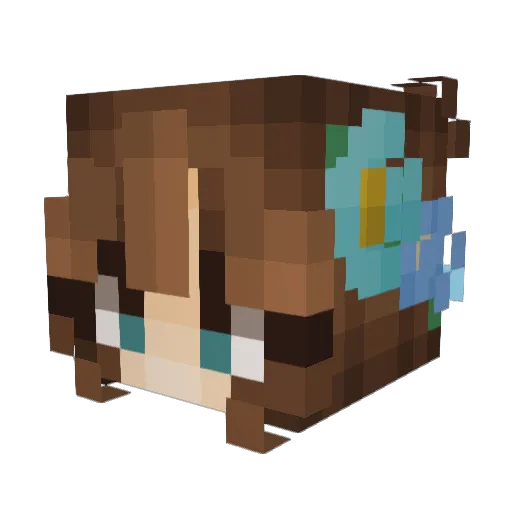 SabrinaNavy Minecraft avatar head, 3D render