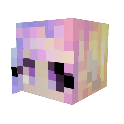 SabrinaSenpai Minecraft avatar head, 3D render