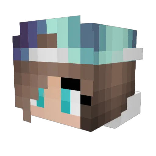 Sabrinaplaz Minecraft avatar head, 3D render