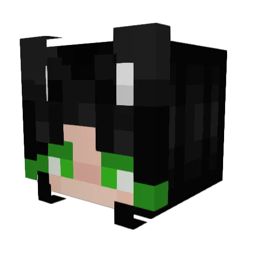 Sabriniii Minecraft avatar head, 3D render