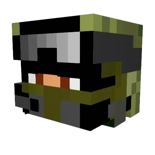 Sabrisurfer Minecraft avatar head, 3D render