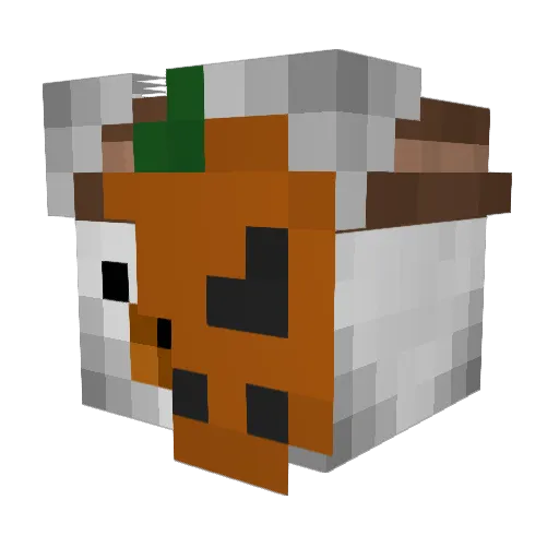 Sabsbubs Minecraft avatar head, 3D render