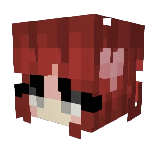 SabsyKira Minecraft avatar head, 3D render