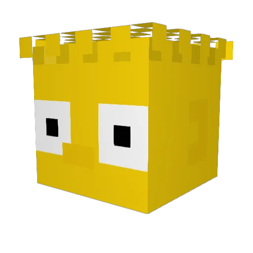 Sabu08 Minecraft avatar head, 3D render