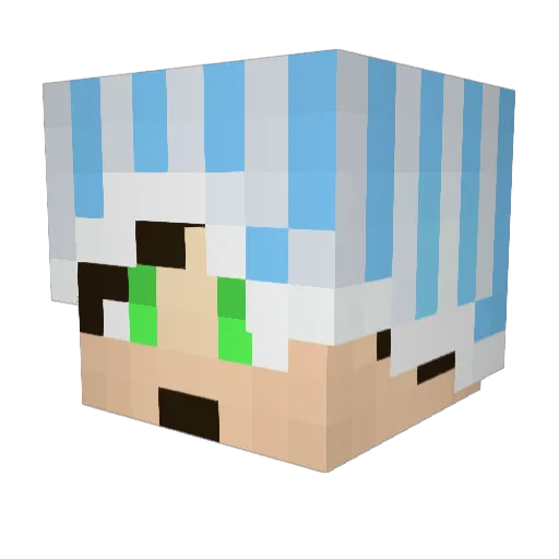 Sabujak Minecraft avatar head, 3D render