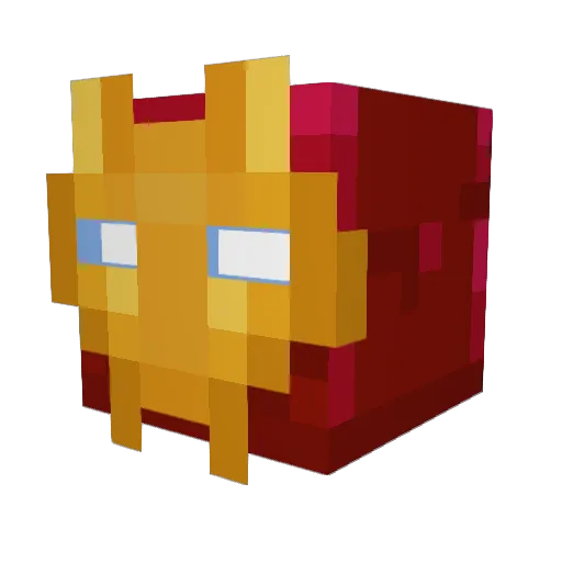 Sabukiro Minecraft avatar head, 3D render