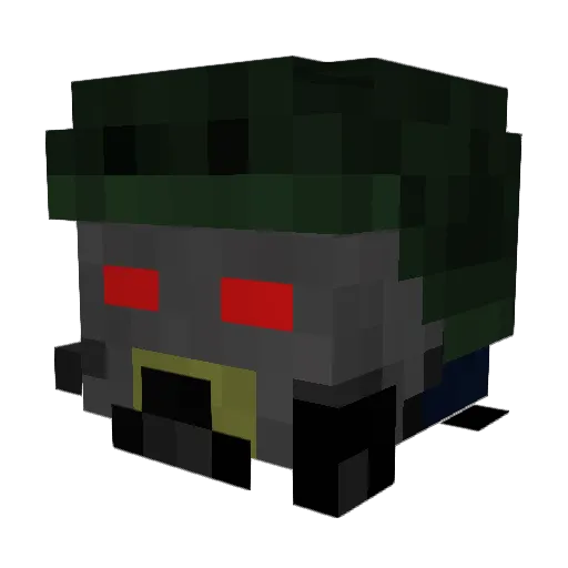 Sabuu Minecraft avatar head, 3D render