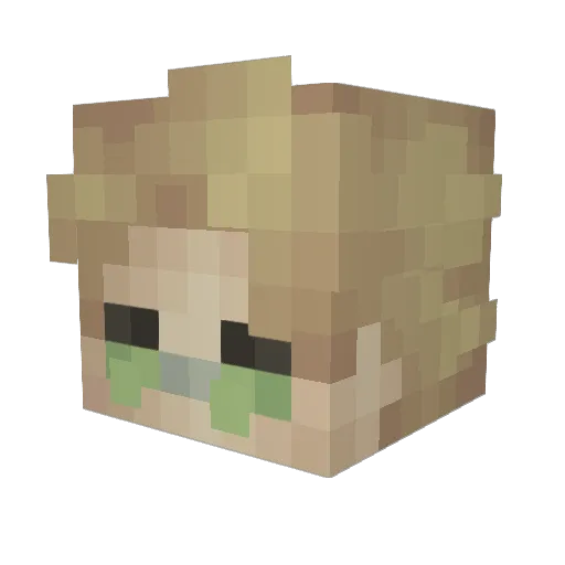 Sabzz24 Minecraft avatar head, 3D render
