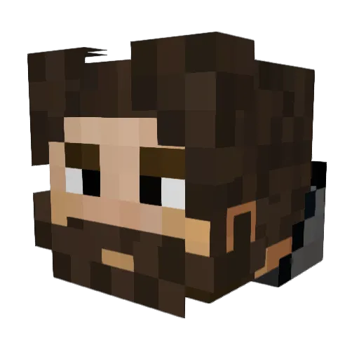 SacGoat Minecraft avatar head, 3D render