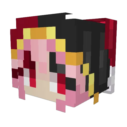SaccharineSting Minecraft avatar head, 3D render
