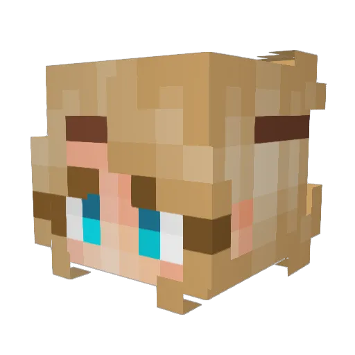 Sacharizza Minecraft avatar head, 3D render