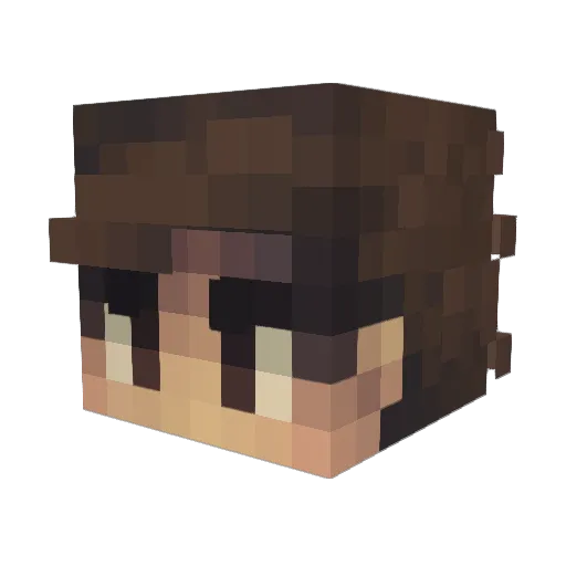 Sachocos Minecraft avatar head, 3D render