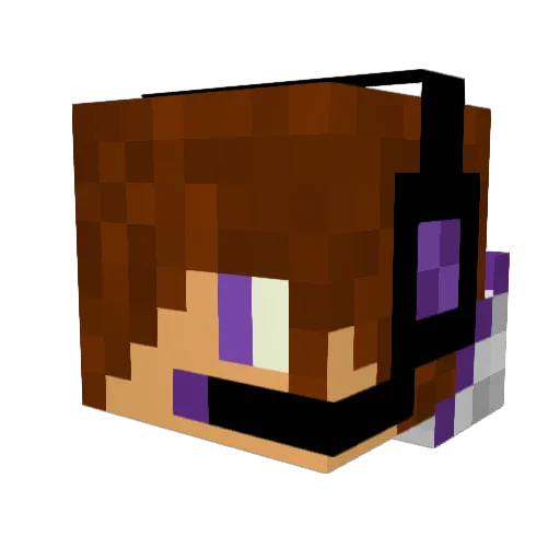 Sachter Minecraft avatar head, 3D render