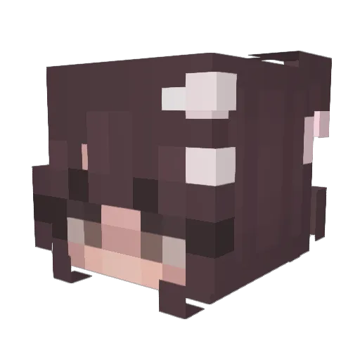 Sachumi Minecraft avatar head, 3D render