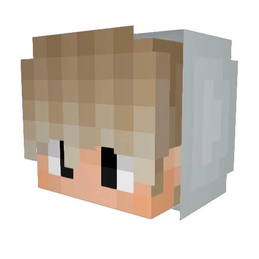 Sachverhalt Minecraft avatar head, 3D render