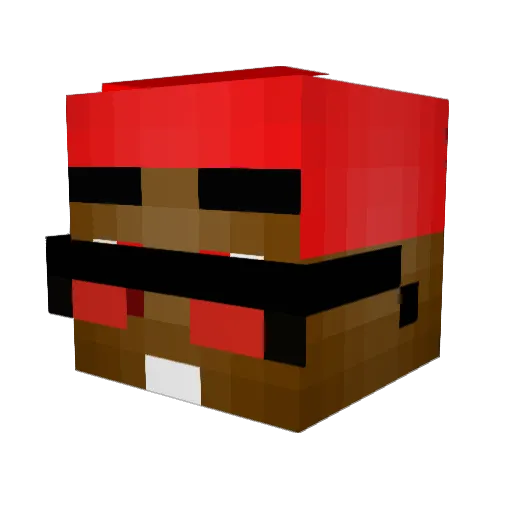 SaciBrs Minecraft avatar head, 3D render