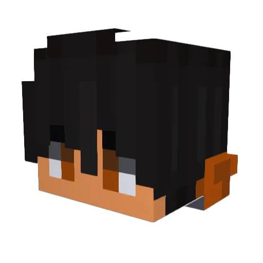 Sacien Minecraft avatar head, 3D render