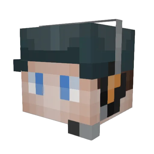 Saciok Minecraft avatar head, 3D render