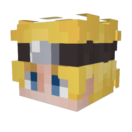 SackOfChub Minecraft avatar head, 3D render