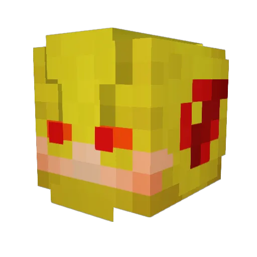 Sackboy Minecraft avatar head, 3D render