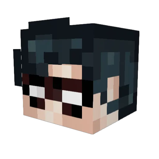 Sackbut1 Minecraft avatar head, 3D render