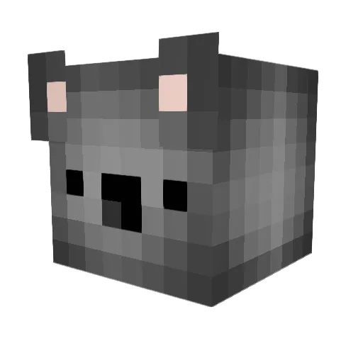 Sackin Minecraft avatar head, 3D render