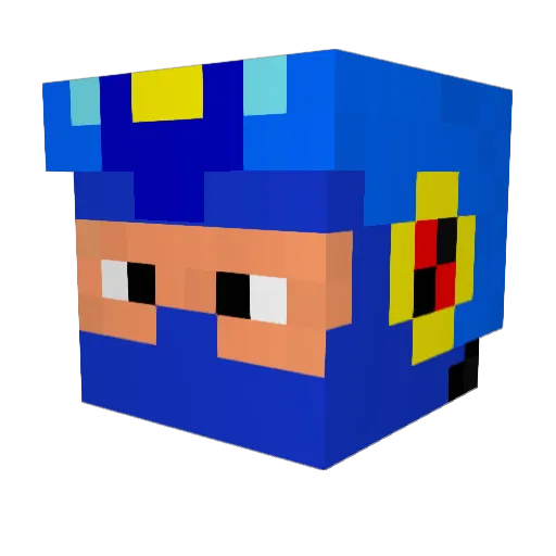 Sackschaf Minecraft avatar head, 3D render
