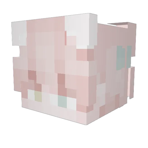Saclemar Minecraft avatar head, 3D render