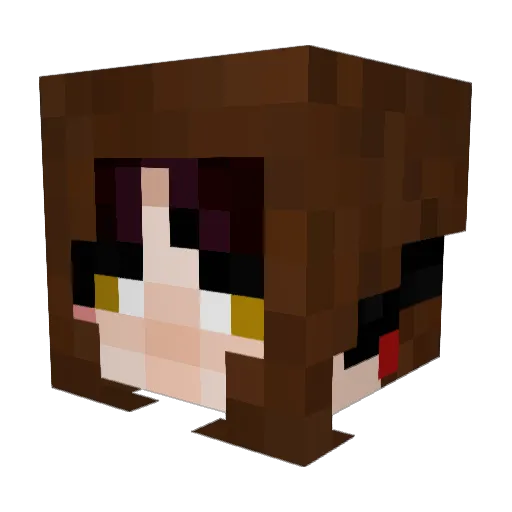 Sacobar Minecraft avatar head, 3D render