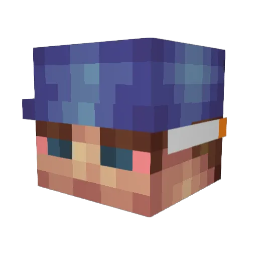 Sacpapa Minecraft avatar head, 3D render