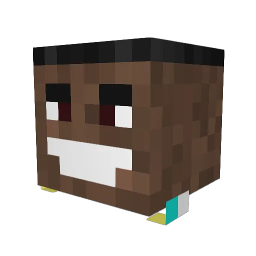 SacredLF Minecraft avatar head, 3D render