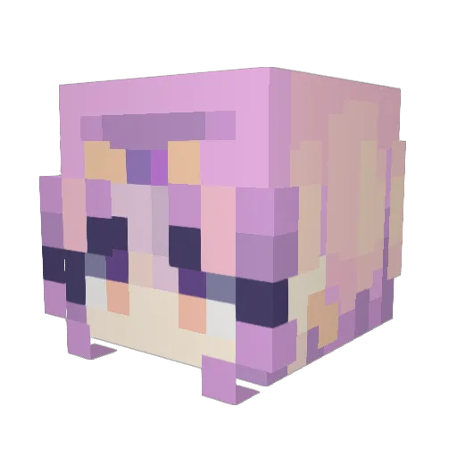 SacredMikuwu Minecraft avatar head, 3D render